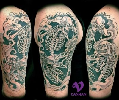 Full Upper Arm Sleeve Tattoo