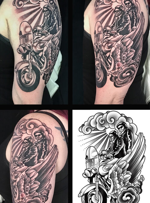 Motorcycle Biker Tattoo Ideas Ghost Riders and More  TatRing