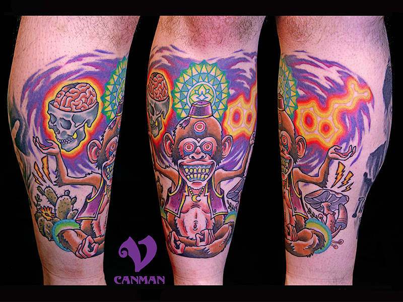 Raro82's acid colors psychedelic tattoos | iNKPPL