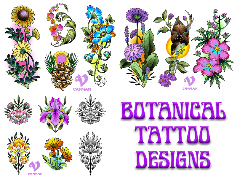 Botanical tattoo - Visions Tattoo and Piercing
