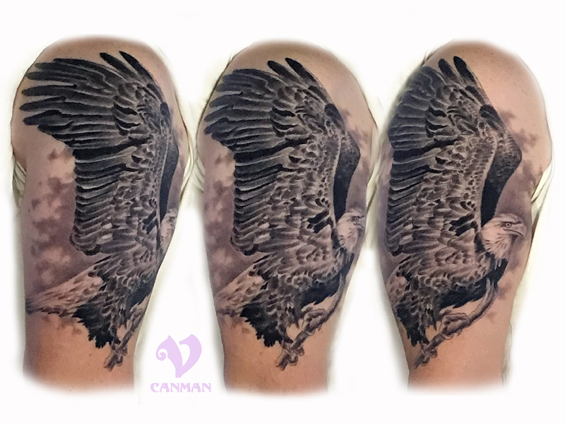 Tattoo Trends - Mens Shoulder Grim Raven With Majestic Black Wings Tattoo -  TattooViral.com | Your Number One source for daily Tattoo designs, Ideas &  Inspiration