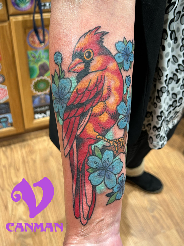 Cardinal Tattoo by Myke Chambers TattooNOW