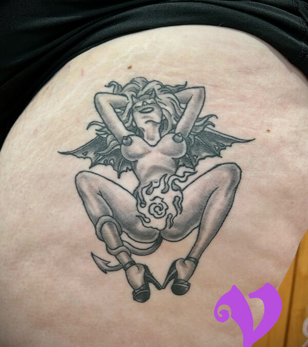 Devil woman tattoo