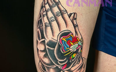 Praying hands tattoo