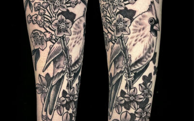 Cardinal bird tattoo