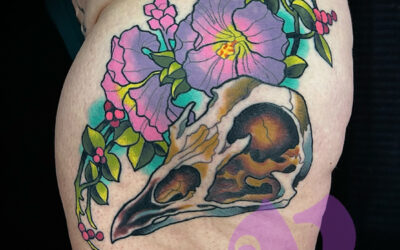 Bird skull tattoo