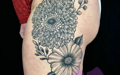 Beautiful flower tattoo