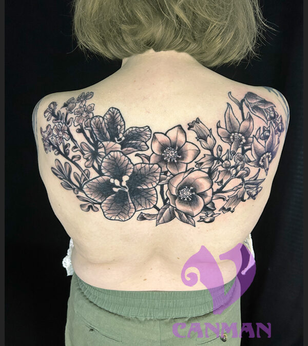 Poisonous flowers tattoo